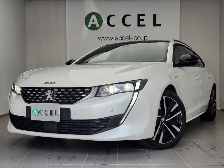 プジョー　508SW　GT　ハイブリッド　アクティブクルーズコントロール　サンルーフ　ブラックレザー/ヒーター　純正ナビ/サラウンドカメラ　電動テールゲート　PHV
