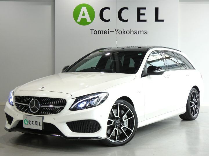 メルセデス・ベンツ　C43ステーションワゴン　4マチック　レーダーS　パノラマルーフ　ブラックレザー/ヒーター　純正ナビ/TV/カメラ　キーレスゴー　ブルメスター　電動テールゲート