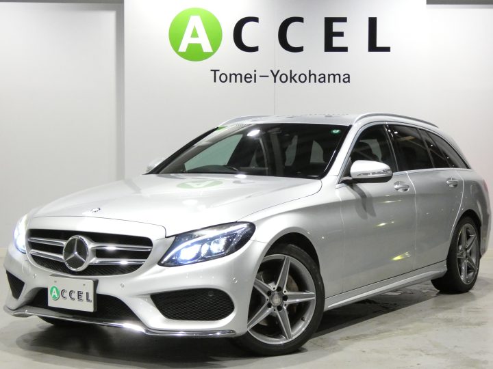 メルセデス・ベンツ　C200ステーションワゴン　スポーツ　レーダーS　ブラックレザー/ヒーター　純正ナビ/TV/カメラ　AMGエアロ＆AMG18インチアルミ　キーレスゴー　ブラインドアシスト　電動テールゲート